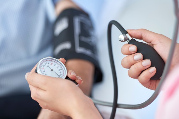 A blood pressure gauge