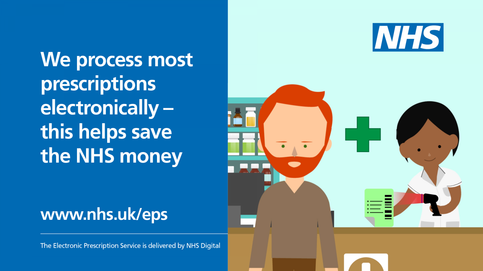 We process most prescriptions electronically - this helps the NHS save money